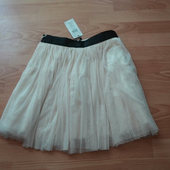 NWT NAF NAF Ecru Mesh Tulle Skirt โ Size EU 36 / S - Picture 2 of 8